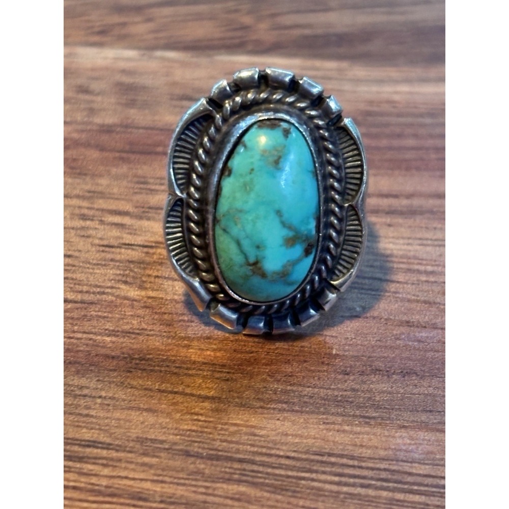 Turqoise Sterling Silver Vintage Ring Size 4.75